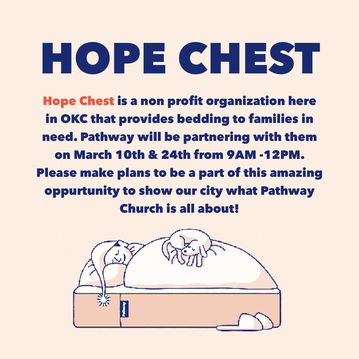 your_pathway's tweet photo. We are excited to be serving at Hope Chest tomorrow morning from 9-12PM.We will all meet up at the address below. This is our first big community project and we can't wait to see Pathway Church make a difference in our city!
 
Hope Chest Address:
7709 NW 3rd St. 
OKC, OK 
73127 https://t.co/RAQBAwUmSe