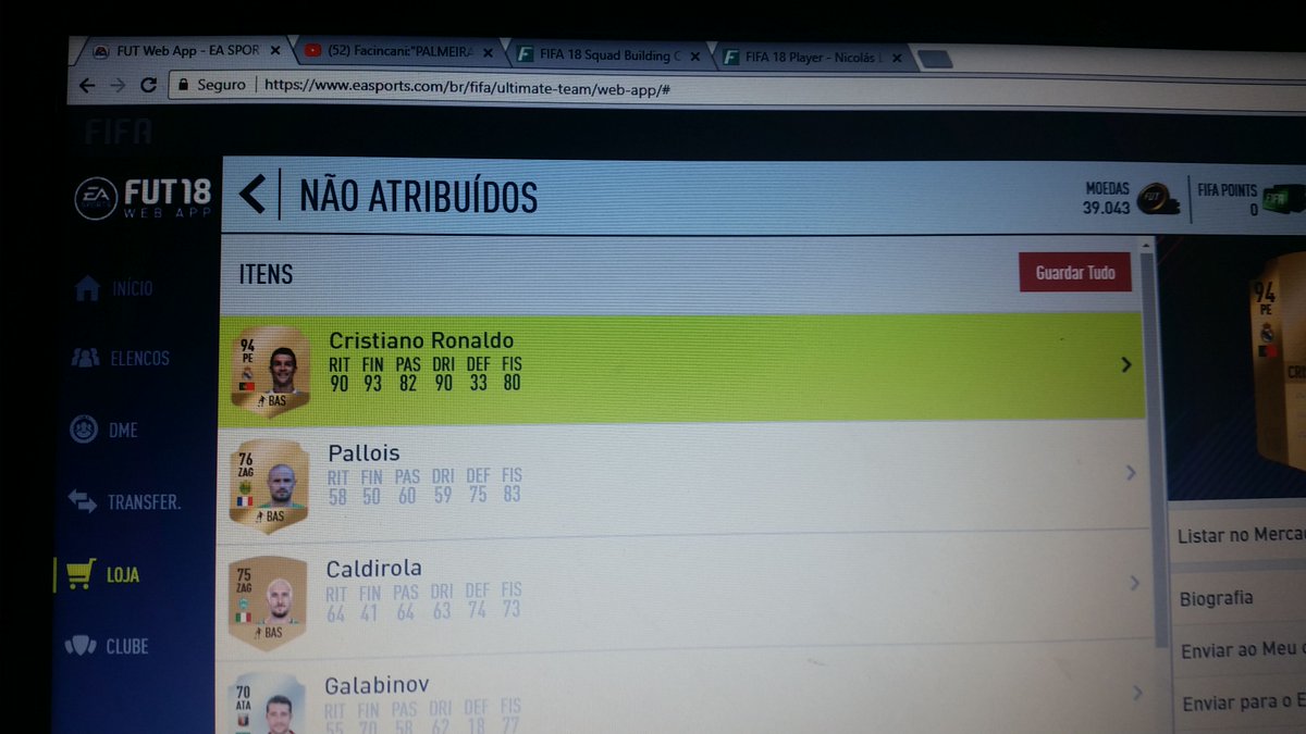 LTevez's tweet photo. @FIFATRADEBRASIL consegui tirar o cr7 fazendo o SBC da MLS pelo web app. Somente os que dao pack Prime elecktrum. Se possível divulgue essa dica pra galera. Abrass https://t.co/T2VC2eM1uH