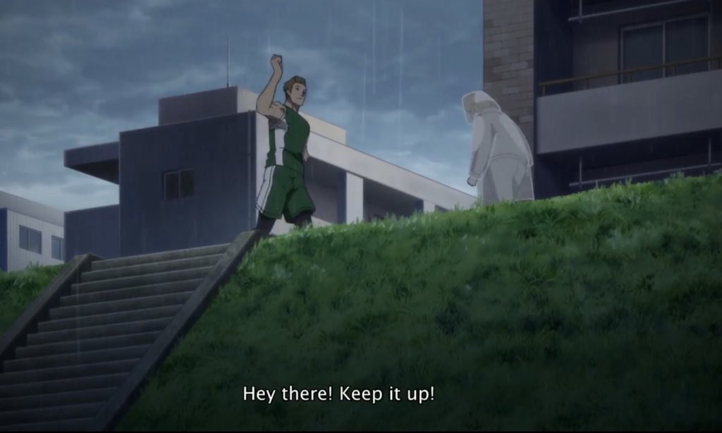 wildixia's tweet photo. Shoutout to the running man from the FFXV anime for never judging or saying something hurtful to Prompto while he was out running. He could see Prompto struggling and not only acknowledged him, but encouraged &amp; motivated him to keep going. 

Bless you, running man. https://t.co/2ywSBcORok