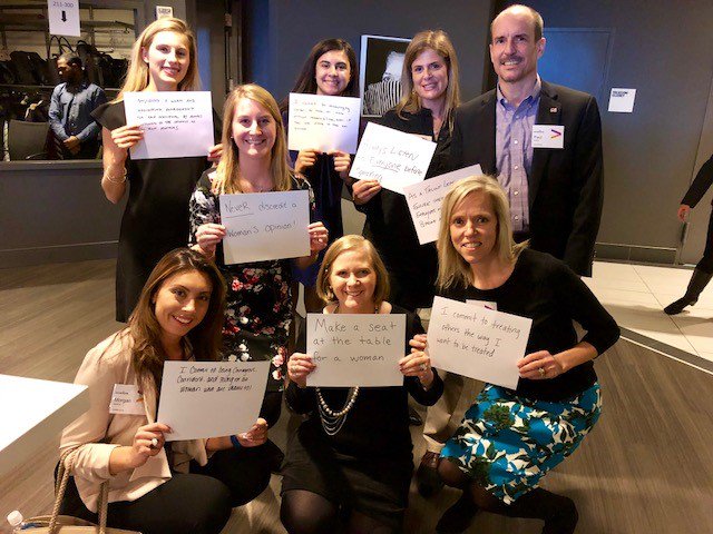 KarynLibrader's tweet photo. Our commitment to inclusion and diversity #IWD2018 #GettingToEqual @Accenture_US https://t.co/95QJlfow1Q