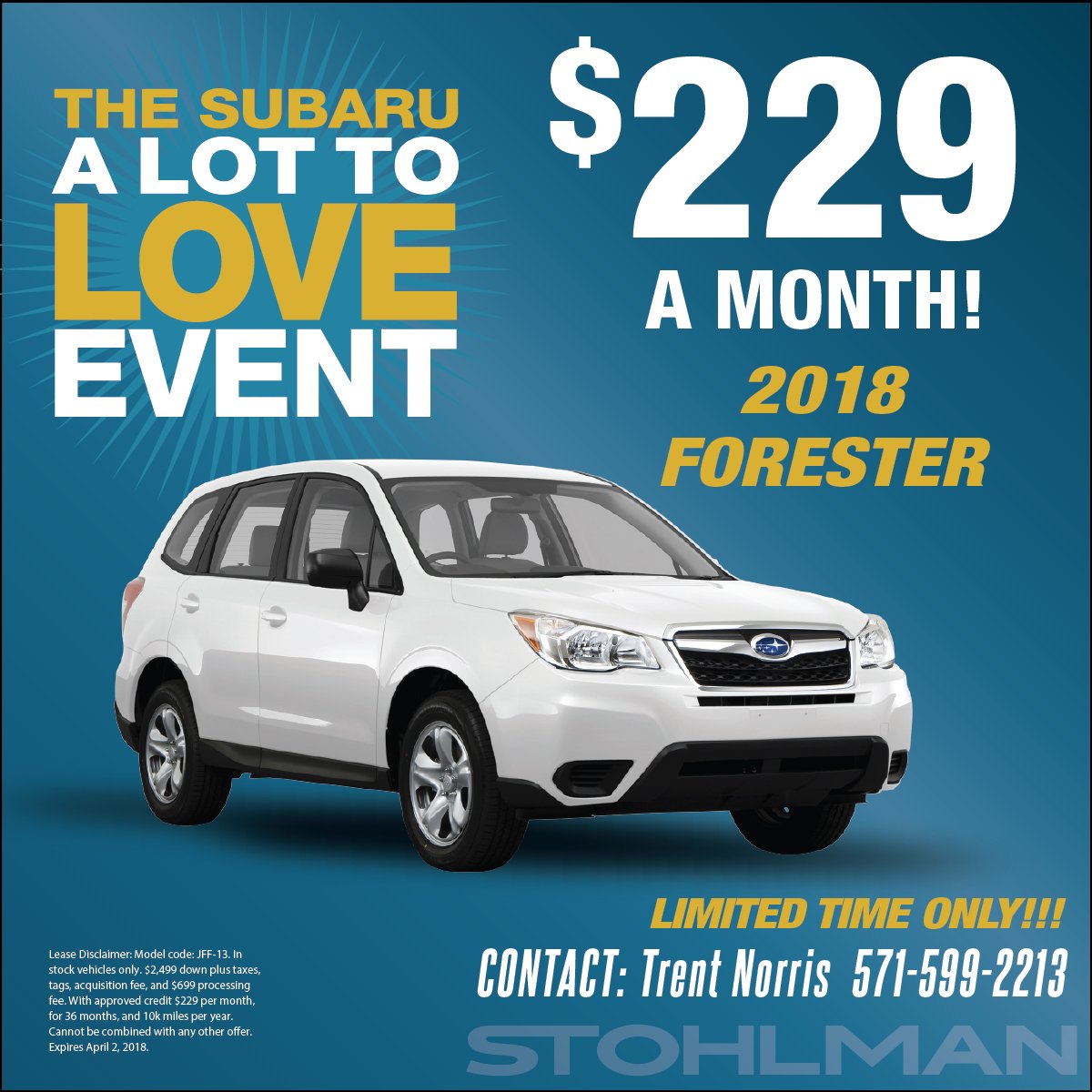 StohlmanAuto's tweet image. #Subaru deals in Sterling! Starting at $189/mo - head to Stohlman Subaru and drive home in a new Outback, Legacy, Impreza, or Forester! ow.ly/Le2b30iRcCE #sterlingva #subaru #lovesubaru