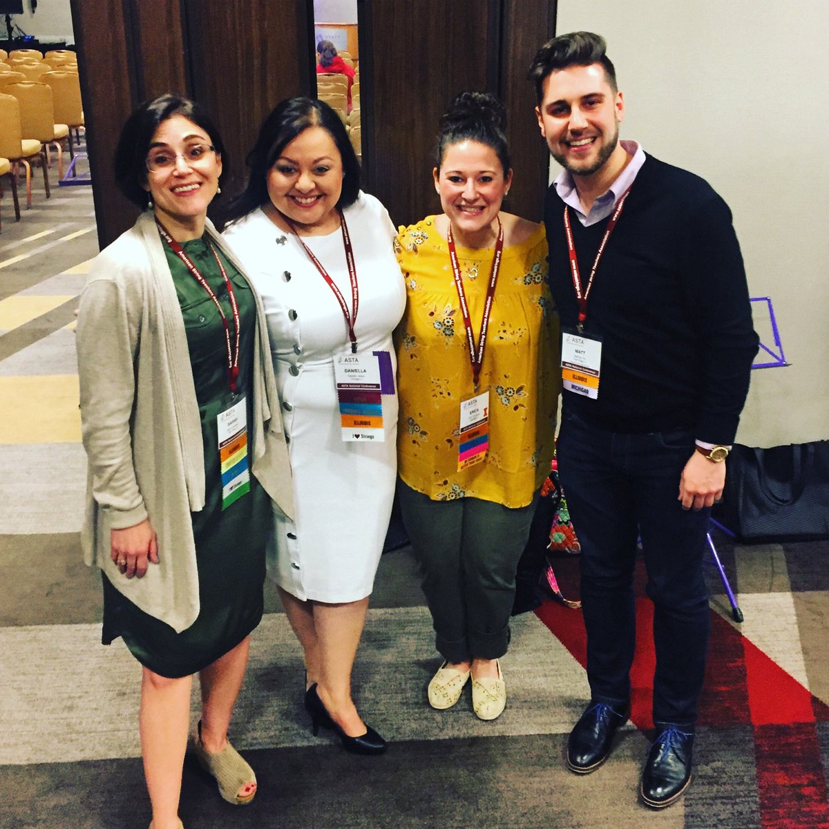 Mrs. Faulhaber &amp; orchestra directors from <a href="/Maine_207/">Maine Township High School District 207</a> at the <a href="/ASTAweb/">web_asta</a> conference in Atlanta, Georgia! It’s so great when <a href="/EmersonD64/">Emerson</a> and <a href="/Maine_207/">Maine Township High School District 207</a> come together! Great presentations today! <a href="/mainesouthPA109/">MaineSouthOrchestras</a> #engageD64 #collaboration #ASTA2018 #musiceducation #orchestra