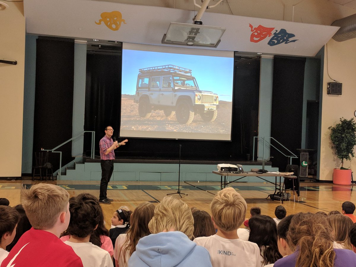 Learning about collaboration, design, and empathy for our #Steam elective kickoff - electric car challenge with <a href="/Michael_DiTullo/">Michael DiTullo</a> and <a href="/iconcustoms/">ICON 4x4 and Customs</a>