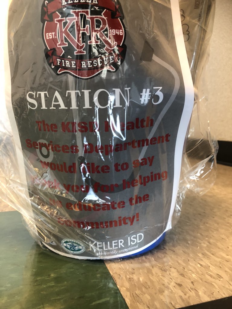 KCALclinic's tweet photo. Just dropped off a thank you to Keller Fire no. 3 from KISD Health Services!! https://t.co/zWd5nlqvXx