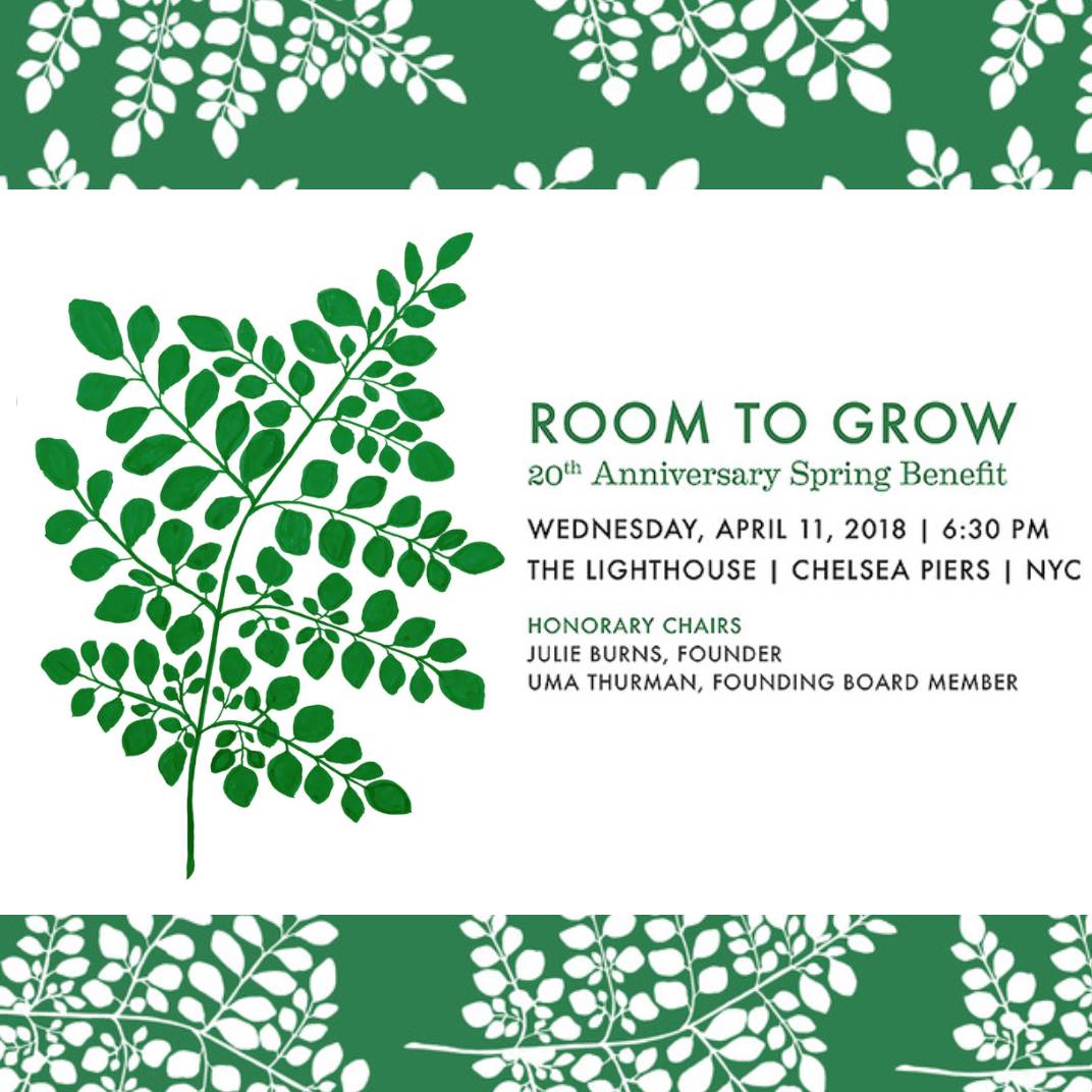 RoomtoGrow_org's tweet photo. Please join us for a special evening commemorating our 20th Anniversary with honorary benefit chairs Julie Burns and Uma Thurman!! #RTGbenefit #20thanniversary 

https://t.co/d3exPPe4MR https://t.co/kAHnUlnZTD