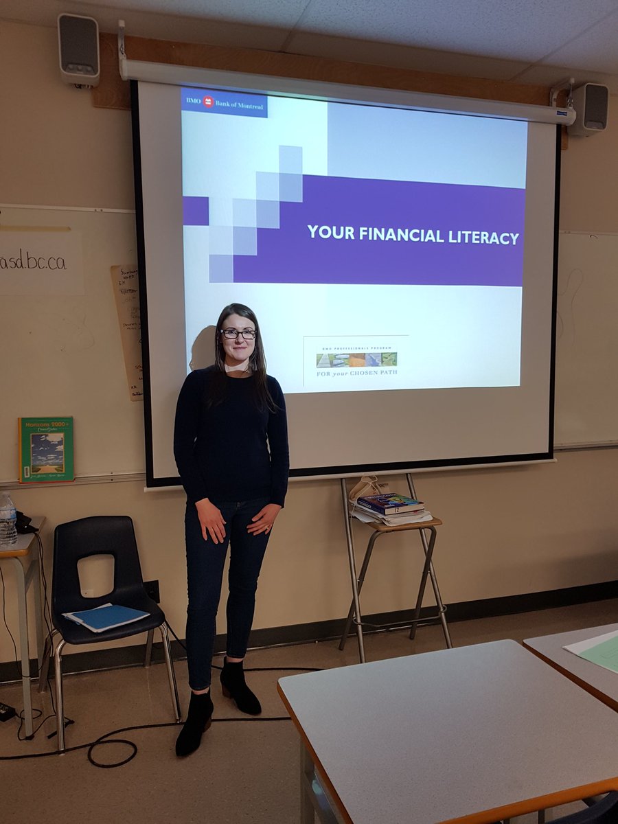 Spending the day at Delta Secondary in beautiful Ladner BC teaching grade 10 students about  financial literacy!  Thanks for helping ...way to go Courtney!   #we'reheretohelp