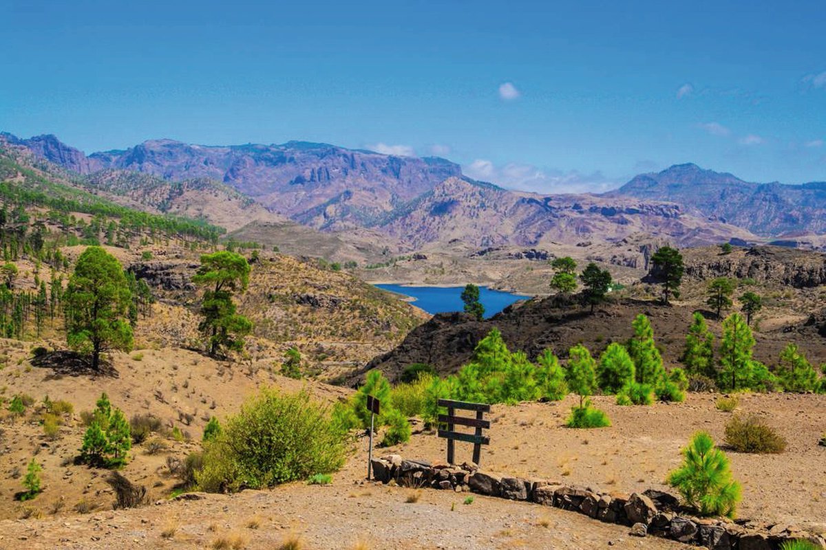 WelcomeGC's tweet photo. En el trayecto que discurre desde el sur  de la isla hasta #Tejeda se pasa por la presa de las Niñas, uno de los mayores embalses de #GranCanaria https://t.co/mqhvdGmJxu