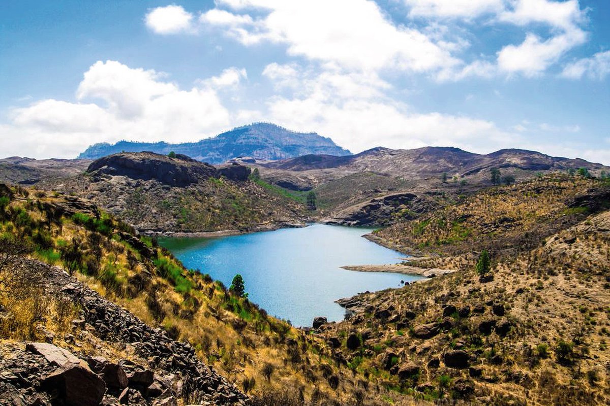 WelcomeGC's tweet photo. En el trayecto que discurre desde el sur  de la isla hasta #Tejeda se pasa por la presa de las Niñas, uno de los mayores embalses de #GranCanaria https://t.co/mqhvdGmJxu