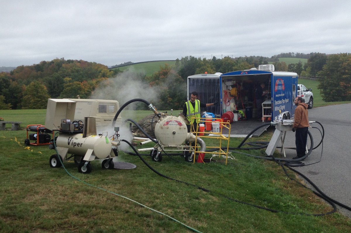 WilcoxandBarton's tweet photo. Field Photo Friday: Wilcox & Barton uses smart, innovative & creative solutions to fix fugitive infiltration in sanitary sewer systems. We inspected the system, evaluated pump design, identified breaches, & developed a lining to fix the problem. #leachfield #civilengineering https://t.co/ynpdiHsunG