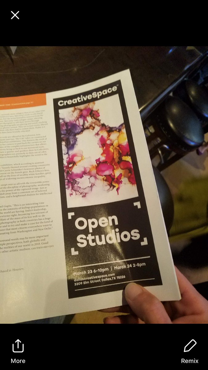 JenAyyad's tweet photo. Pretty exciting to see my artwork in this months @ArtsCultureTX as the Spring show approaches! Mark your calendar! #dallasart #dallasartist #arts #artshow #deepellum #artstudio #Creative #spring #artforsale #inks #abstractart https://t.co/lmXHSNJgNg