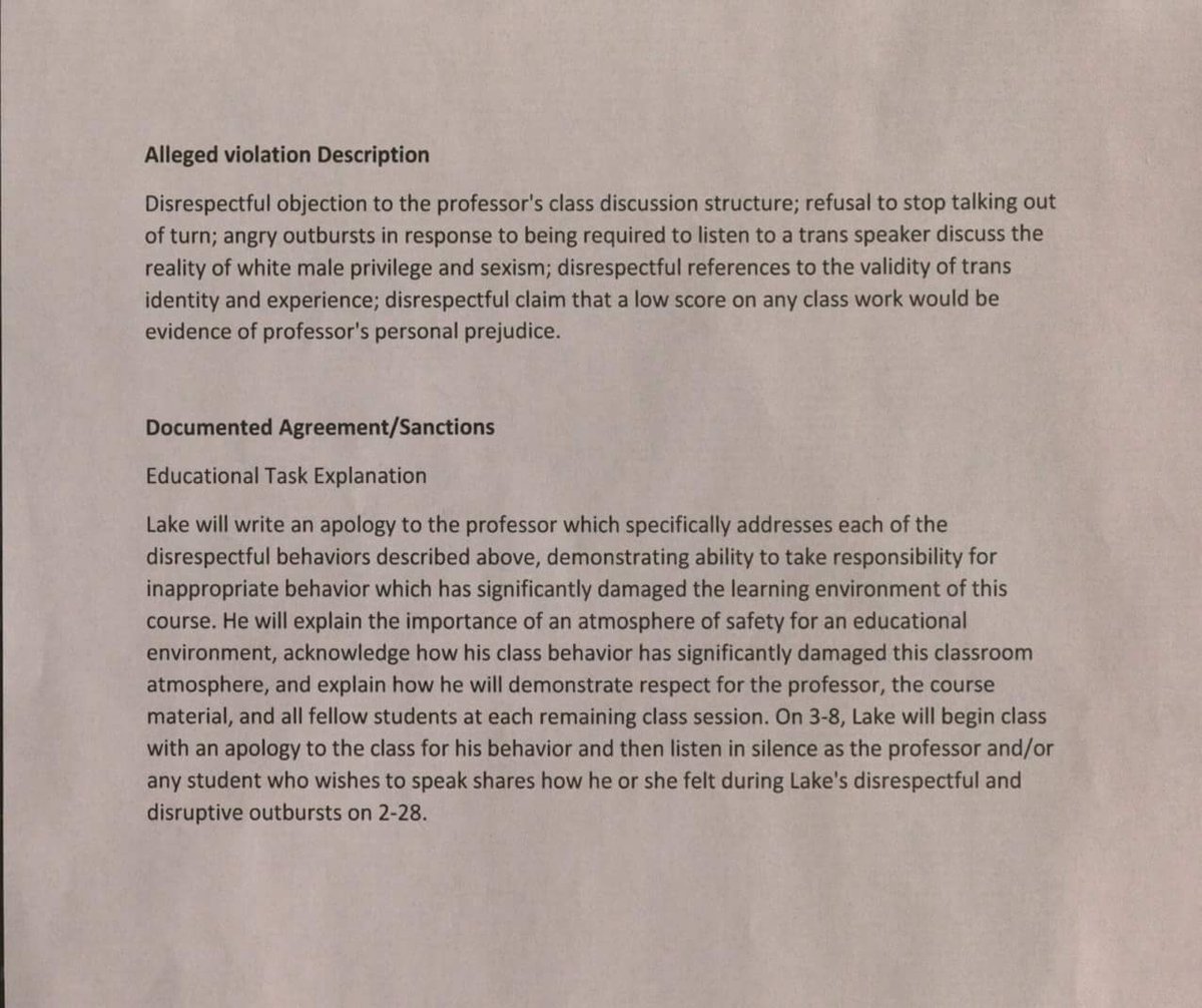 Fuctupmind's tweet photo. Could you imagine being kicked out of class because you say there is only two genders?

That's exactly what happened to this student at Indiana University of Pennsylvania.

Please RETWEET the hell out of this!

#ClassWar https://t.co/eiZwwfXg6Q