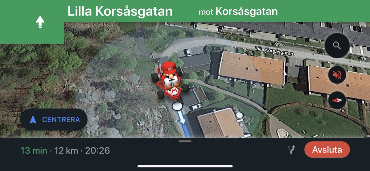 itatake's tweet photo. OMG! I got Mario on Google Maps👌 #mario #mariocart #mar10 #googlemaps #creative #mustcreate #indiegames #itatake #game #indiegamedev #indiegame #games #gamedev #mobilegamer #ios #gothenburg #sweden https://t.co/IUnlUPf4XS