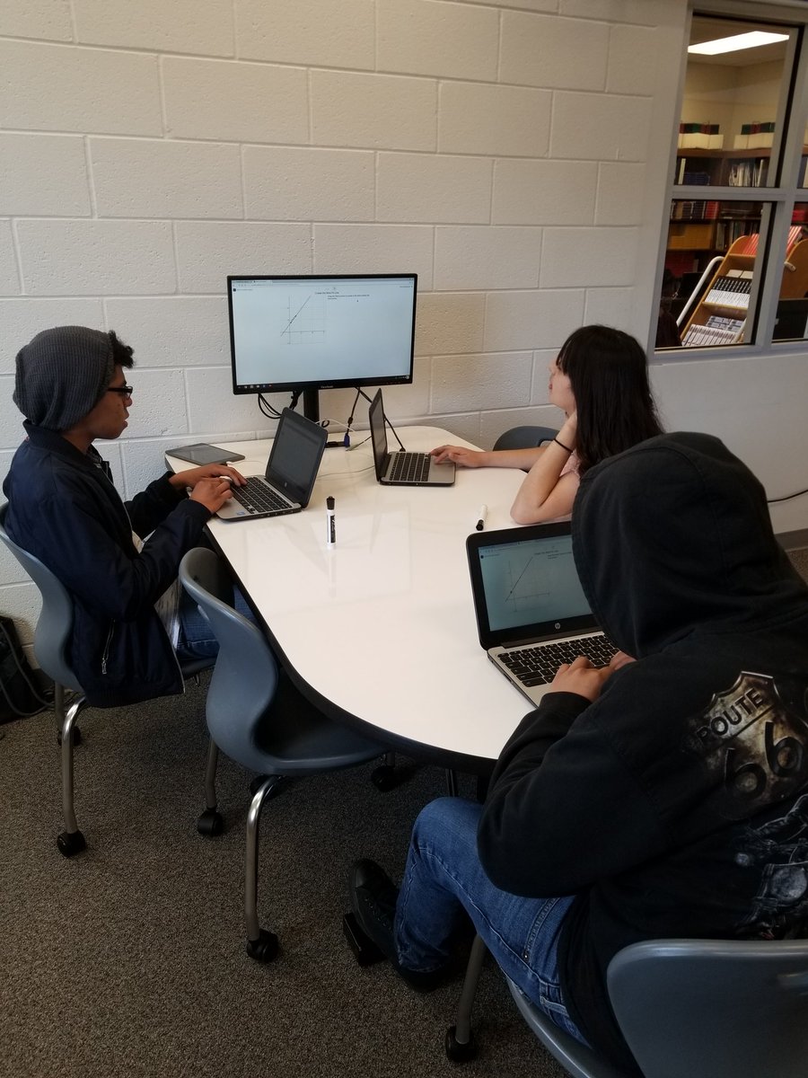 HARDWORK_J's tweet image. My Math 2 students and I spent a little time today collaborating in the newly renovated Carver High School Media Center using @Desmos...
#QuadraticFunctions
#MathIsLife
@CfMontague @VMSTheMathLady @LadyEJason @DrBevREmory