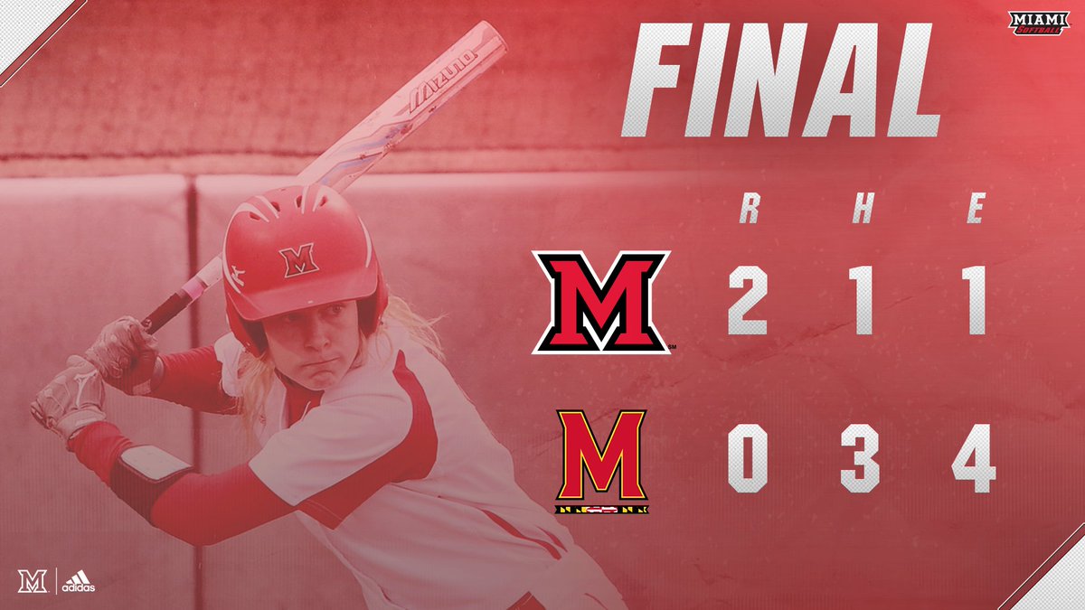 Miami beats Maryland 2-0. Kat Lee's double scored the two runs. Shannon Hohman and Courtney Vierstra combined for the shutout.

#RiseUpRedHawks