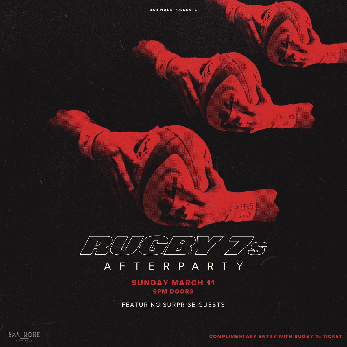 BarNoneClub's tweet image. Big things this Sunday. Bring your Sevens ticket for complimentary entry at the Afterparty with surprise guests + @iamdrwkskee

Or sign up for Guest List at sevenrooms.com/events/barnone…

#Rugby7s #HSBCSEVENS