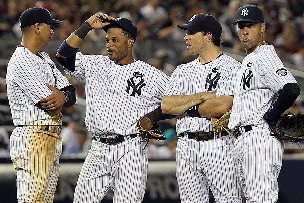 DanAlanRourke's tweet image. Best infield of all time.
#Yankees