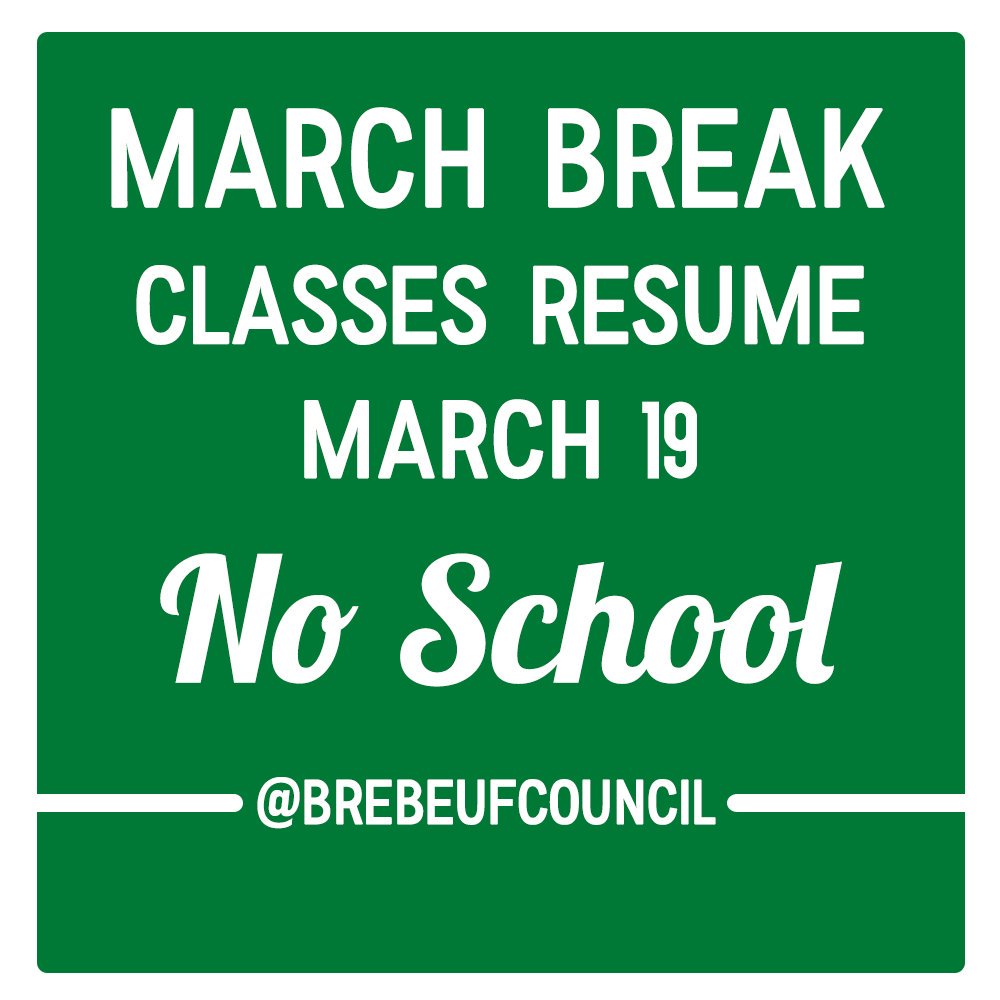 BrebeufCouncil's tweet photo. Enjoy your week off boys https://t.co/DhBES40P9y