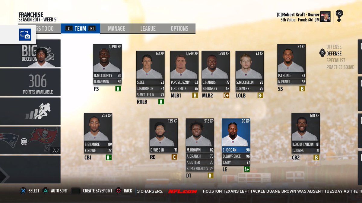 my2knfl's tweet photo. Patriots updated Roster #PS4share https://t.co/vOHjT7RJTX
