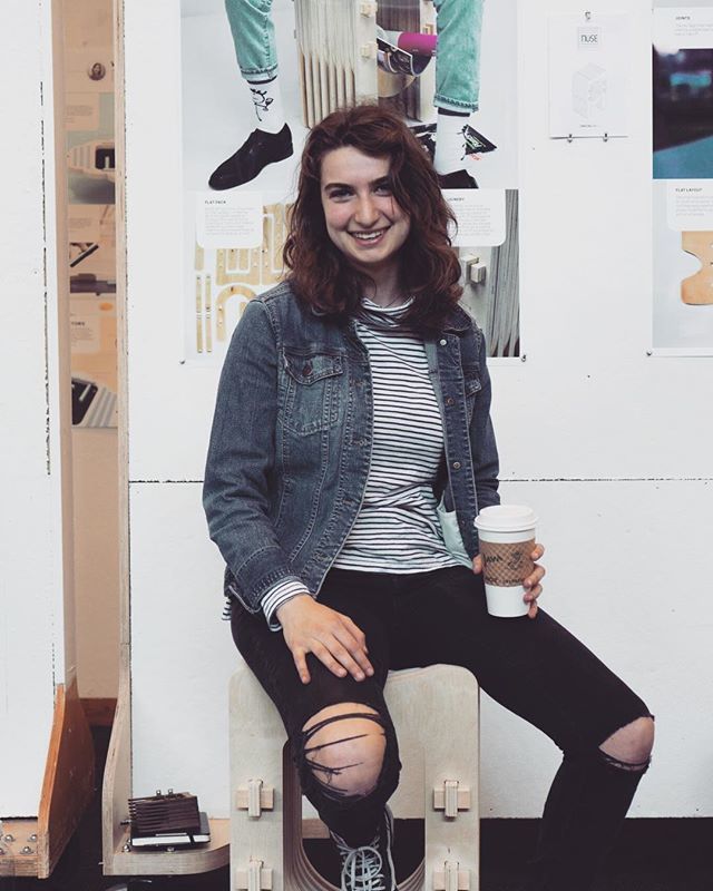 IDgatech's tweet photo. Rebecca Sheiner presents her CNC-designed plywood chair that requires no glue or screws that could be assembled at home #design #industrialdesign #productdesign #furnituredesign #plywoodfurniture https://t.co/nwQVdzUKy7 https://t.co/z7Ym19fH3f