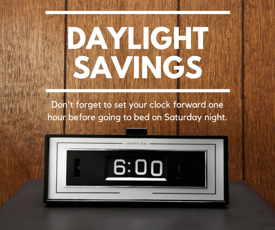 InletGroveACE's tweet image. #DaylightSavings: Don't forget to set your clock forward one hour before going to bed on #Saturday night.
