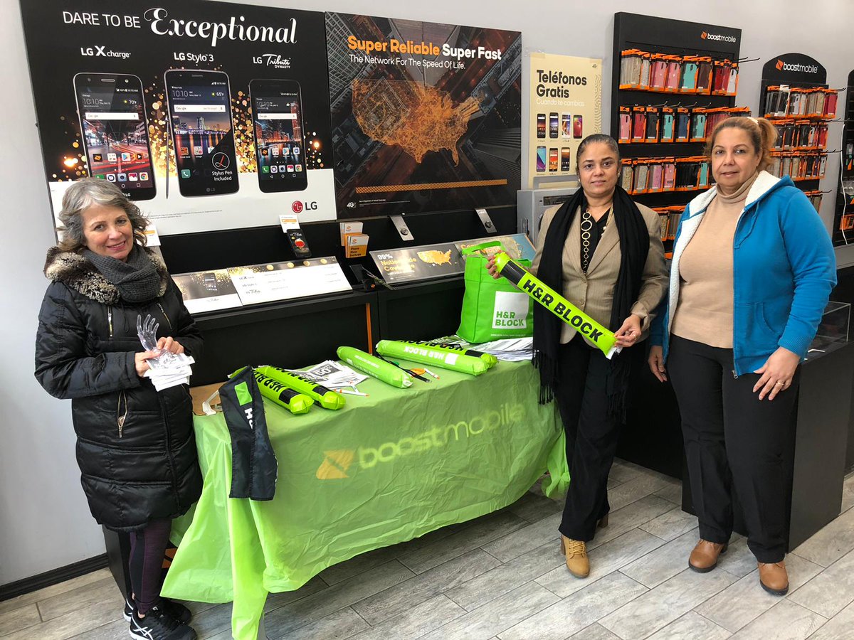 BArias1983's tweet photo. @Boostmobilejm with #H&RBlock #TaxSeason #TeamCernadasNYC #Boost4NYC #Sprint4NYC #BoostMobile #Welcome2Boost #BestOffers @JonHorovitz1 @SPG_NYC @LMJPSPG https://t.co/LEBKWOCgYC