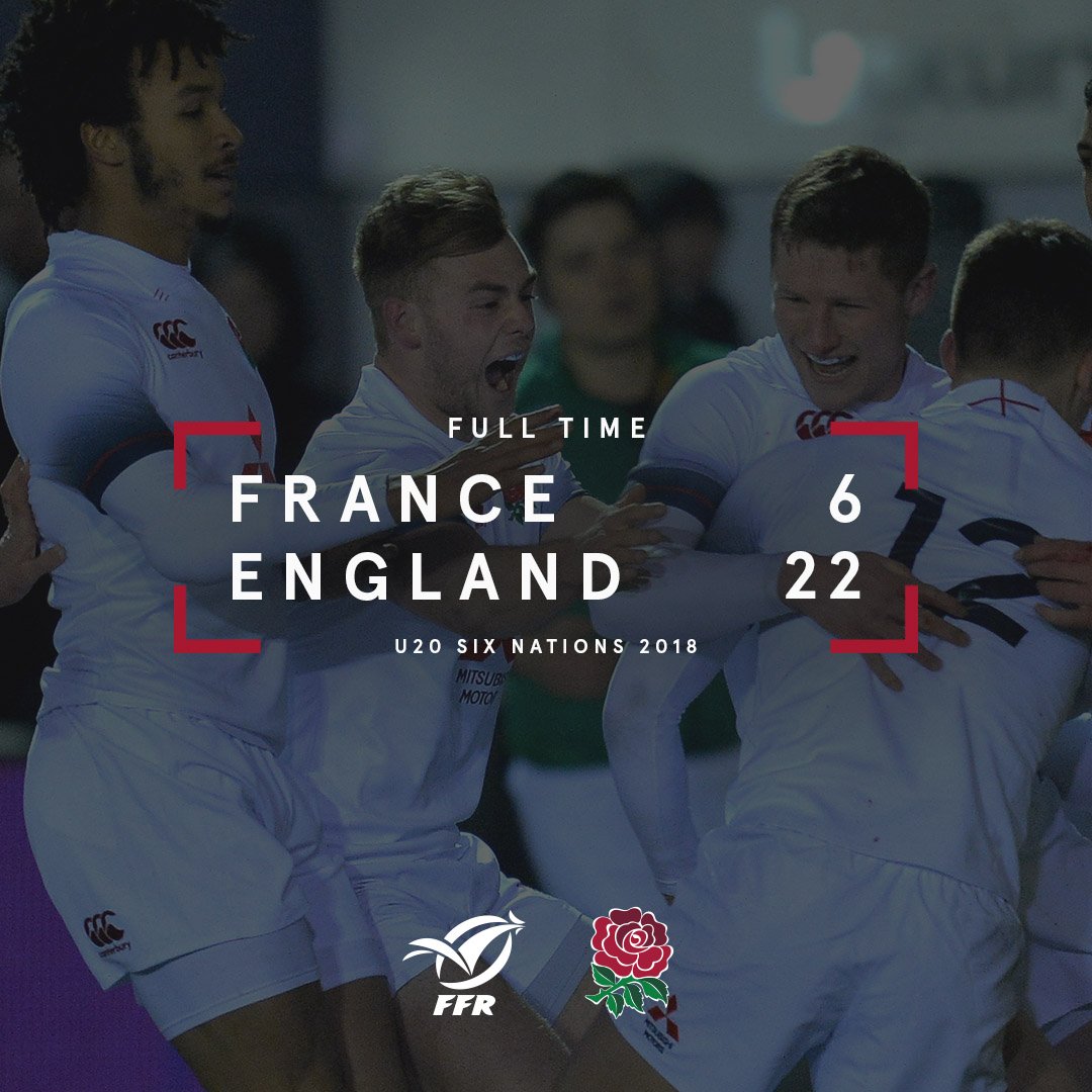 England Rugby (@EnglandRugby) on Twitter photo 2018-03-09 21:58:02 Its full time in Beziers and England U20s have got the weekend off to a winning start 🌹 Match report to follow... Its full time in Beziers and England U20s have got the weekend off to a winning start 🌹 Match report to follow...