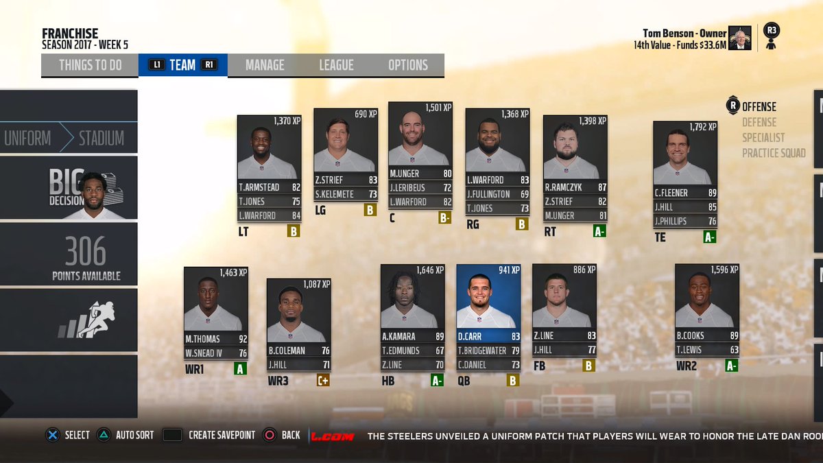 my2knfl's tweet photo. Saints updated Roster #PS4share https://t.co/KcIzgkBKeT