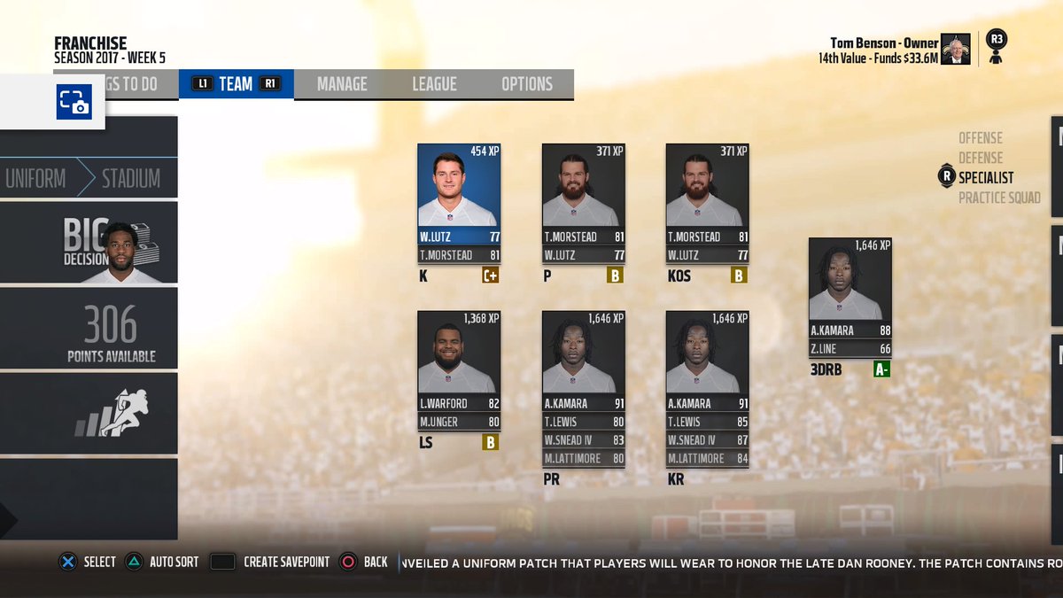 my2knfl's tweet photo. Saints updated Roster #PS4share https://t.co/KcIzgkBKeT