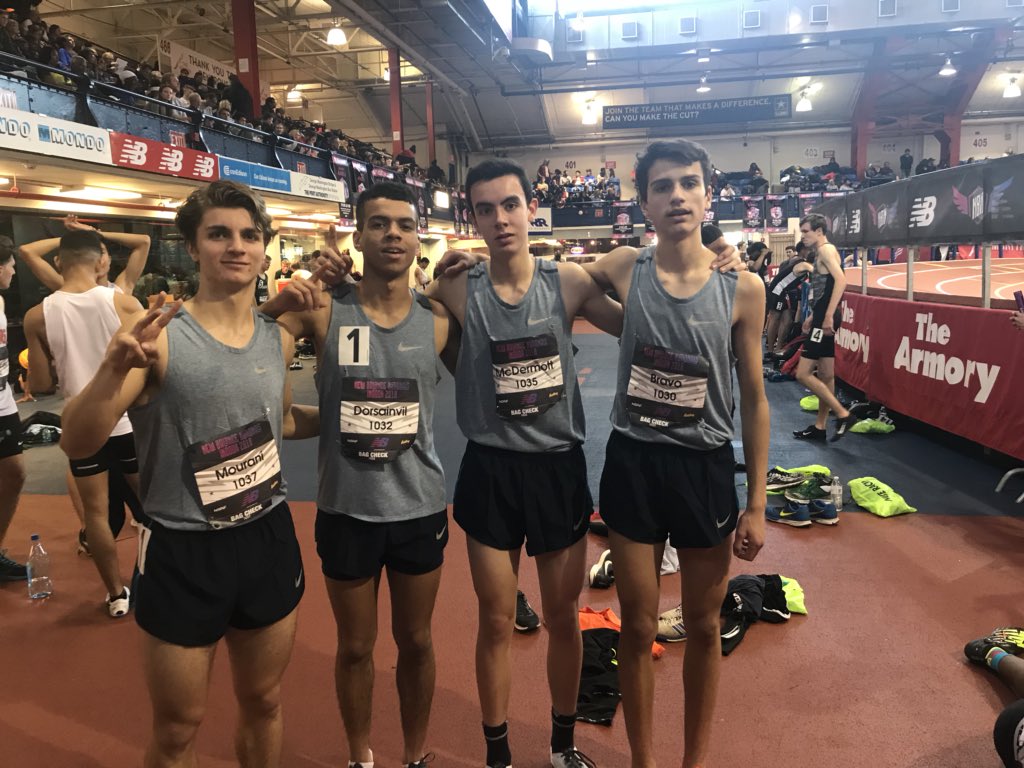 IPTUS_TFXC's tweet photo. #NBNationals What a race! The boys 4x800 medals in the EE race! 5th place with a time of 8:03.44! Gibran Tyler Aiden Pedro! @IonaPrepSports @IonaPrep #GaelsTF #GaelsTC https://t.co/ChUNo6d8Ev