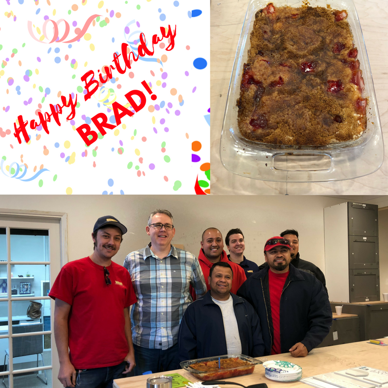 BurginCo's tweet photo. We love birthday around here but when the Bossman's Birthday falls on a Friday, it's time for some serious celebration with a dumpcake (OMG the sugar!) from our resident baking expert, Wendy. Yum!!! (and did I mention the sugar?) #BurginFamily #Burginco #TeamBurgin #Birthday https://t.co/owYQyLT56o