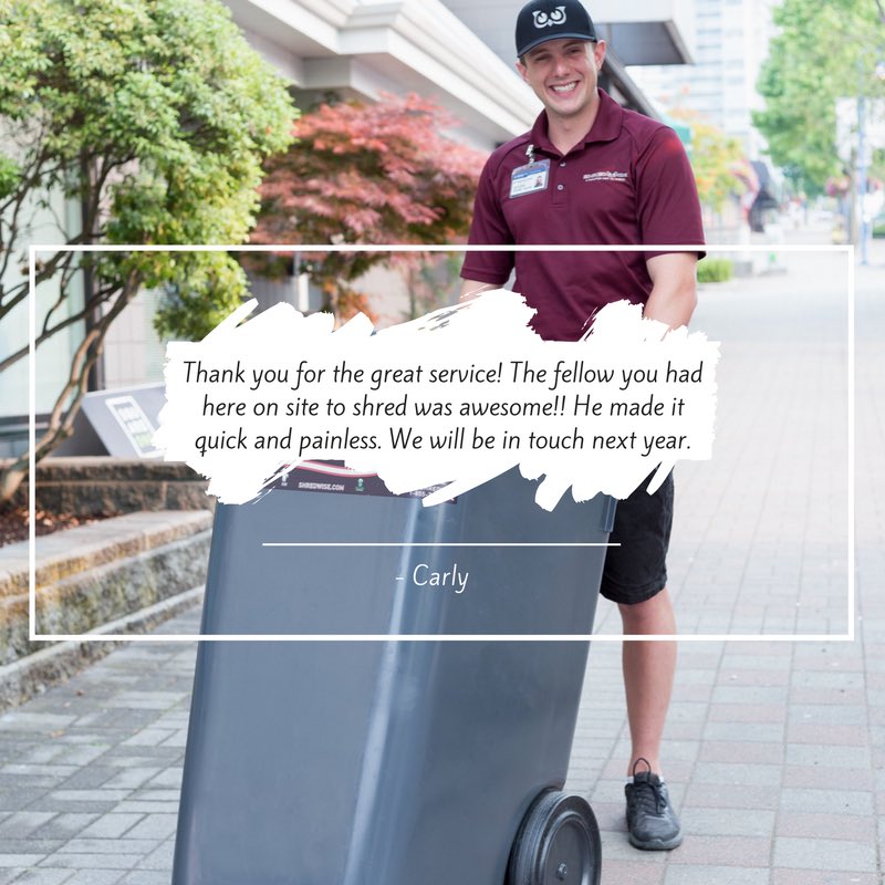 We love our customers! #shredwise #shredding #shred #Vancouver #RecycleBC