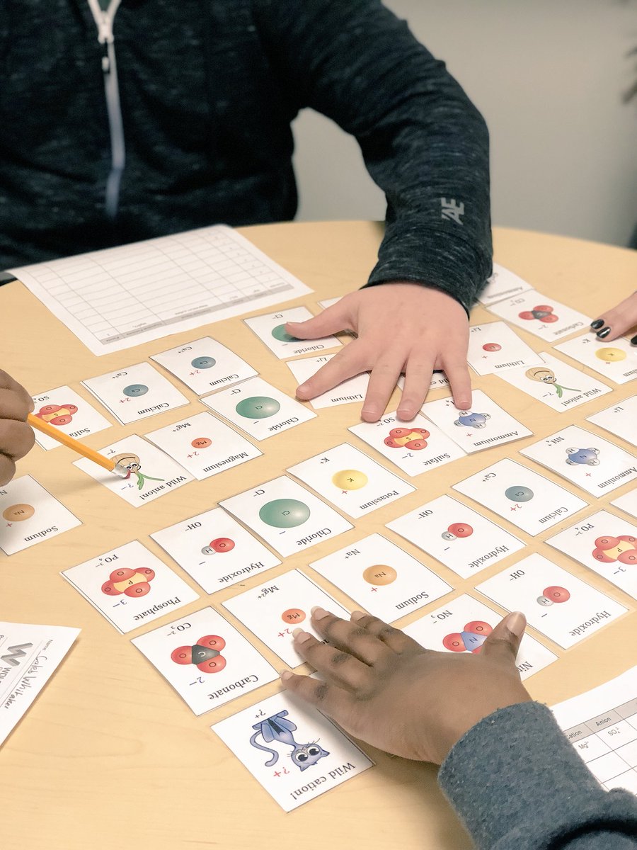 MsGermanChem's tweet photo. Learning about ionic compounds by playing the βIsnβt it Ionic?β card game. π #GottaKeepAnIonThem #WolcottWay @WolcottSchool https://t.co/gtPOs6u4cC