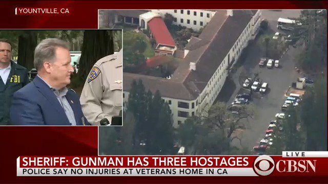 CBSEveningNews's tweet photo. UPDATE on the active shooter situation according to authorities:

- No contact has been made with the gunman 

- The suspect is armed with a rifle

- The identity of the suspect is known, but not being released

- Exchange of gunfire took place with deputies and the suspect https://t.co/nzavmwdCXn