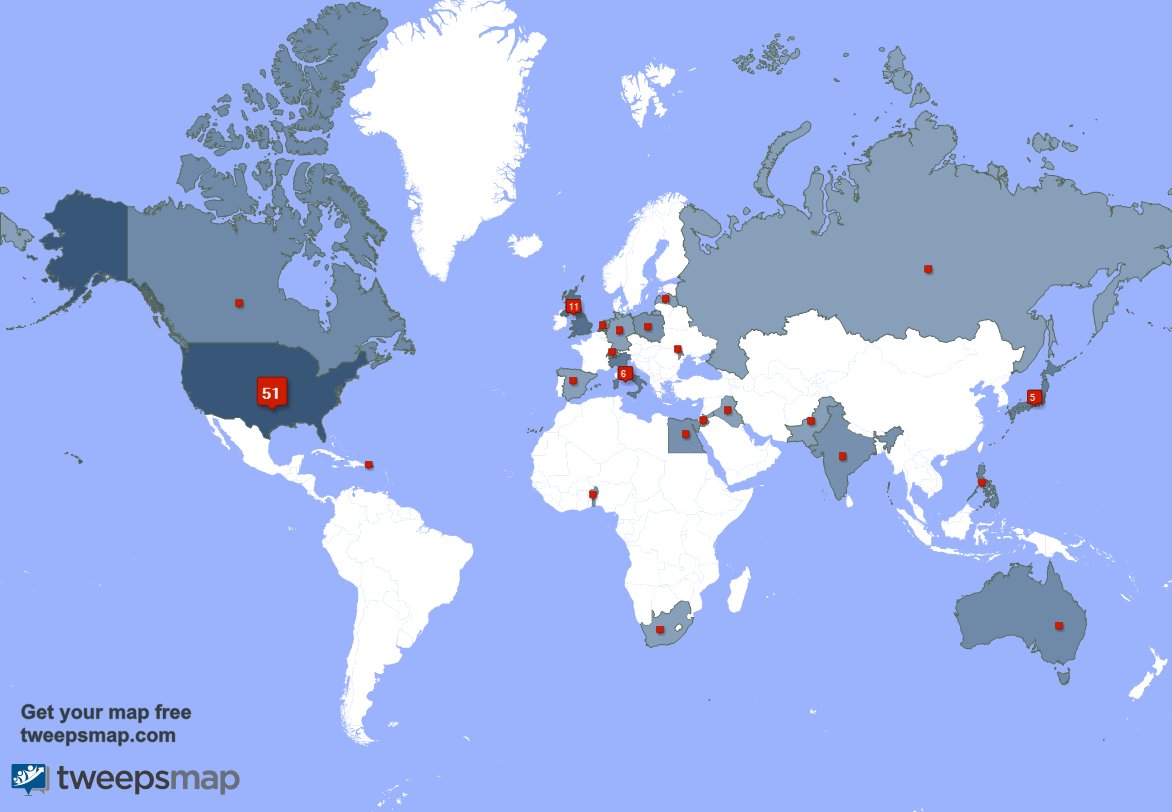 hendrix_dg's tweet photo. My followers are in USA(50%), UK.(11%)... Get your map too: https://t.co/z9TMV4jZtc https://t.co/d7q76lyyq1