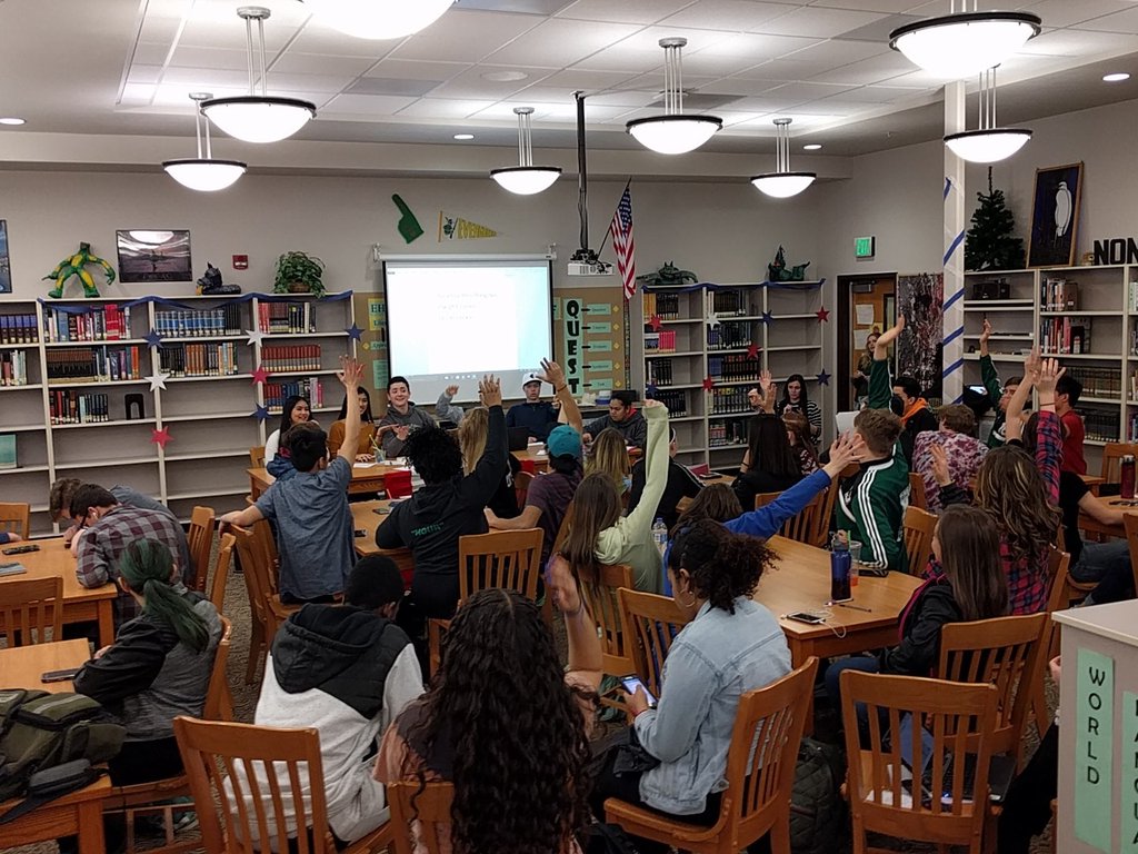 EHSLib's tweet photo. ASB nominating convention in full swing.  Democracy in action! @PlainsmenPride_ https://t.co/25hs7rNn6C