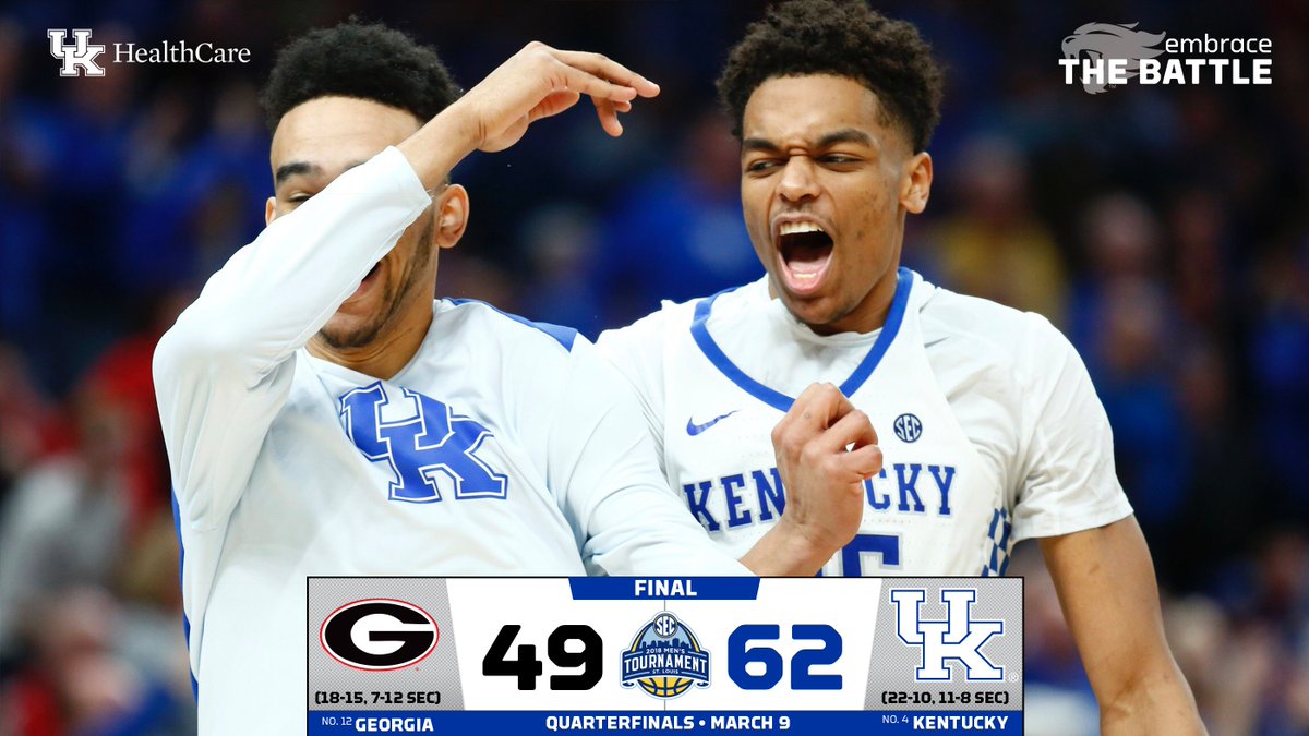 KentuckyMBB's tweet photo. We didn't come to St. Louis to turn right back around. We're here to stay. On to the next round. #SECTourney https://t.co/nFbiN1jR0J