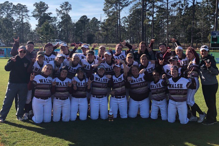 WalshUSoftball's tweet photo. And that's a wrap from Myrtle Beach. Your Cavaliers went 9-3 in the Palmetto state and sit at 11-5 on the season. Thank you to all of our family and fans that traveled to see us play. We had a great crowd at every game! #walshin #rollcavs🤘 https://t.co/hEaSDWgBLE