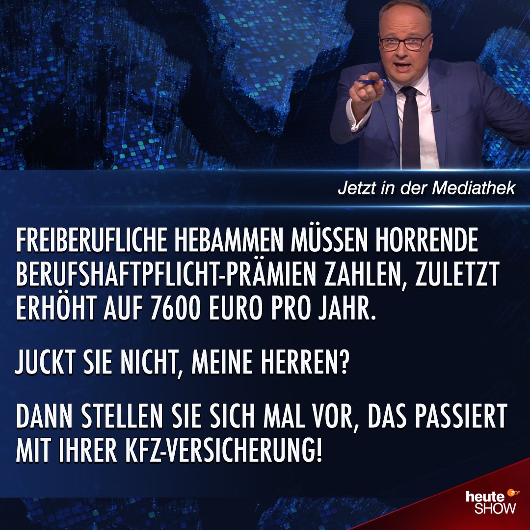 heuteshow's tweet photo. Kein Wunder, dass wir kaum noch Hebammen haben.
Die #heuteshow ist online: https://t.co/yOqRr0B3lQ https://t.co/pFJUBtYVOh