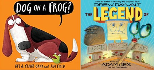 LochearnSchool's tweet photo. Round 2 Match-Up for #LochearnBattleOfTheBooks! #TheLegendOfRockPaperScissors by @DrewDaywalt &amp; @MrAdamRex takes on #DogOnAFrog by #KesAndClaireGrey &amp; @_JimField #LochearnRocks #WRSD #Literacy https://t.co/ro8qS7Ps4p