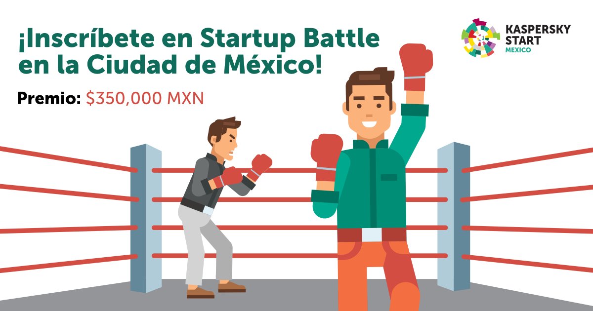 Bitso's tweet photo. ¿Tienes una gran idea para hacer el mundo un lugar más seguro? Regístrate para la convocatoria Global Startup Battle y gana hasta MXN$200,000. Presenta tu proyecto y regístrate antes del 12 de marzo en el concurso Kaspersky Start Mexico https://t.co/HnBhYl6Ydb https://t.co/5fUrhDJBH8
