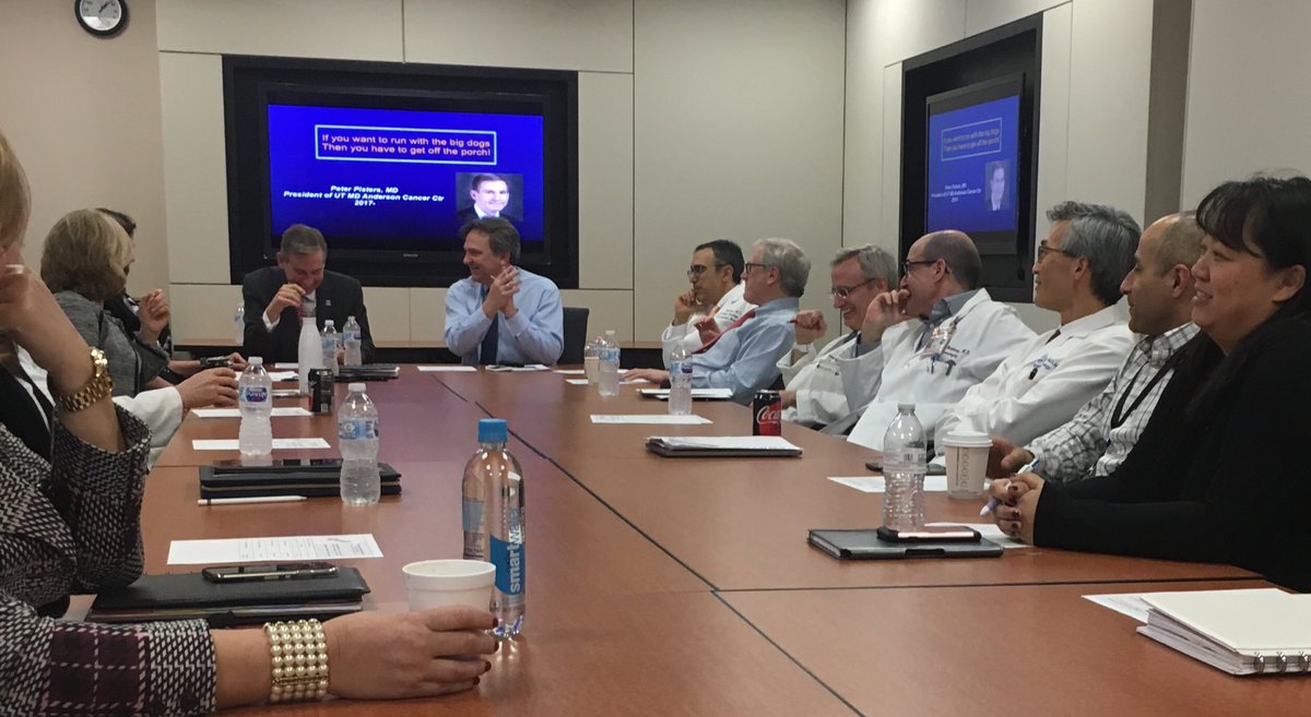 sgswisher's tweet photo. Great discussion with MDACC President @ppisters! Thanks for being so open and visionary. @MDAndersonNews #endcancer #oncsurgery https://t.co/KpHpKY2xhk