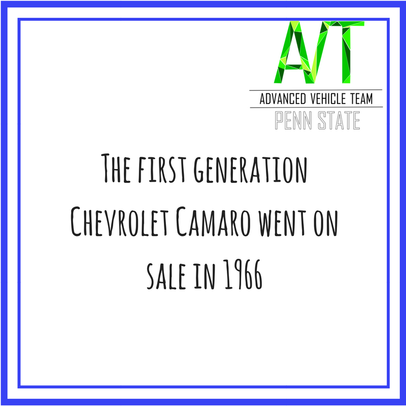 PSUEcoCAR3's tweet photo. A little history on the #camaro #funfactfriday https://t.co/iQ8pTNPYwh