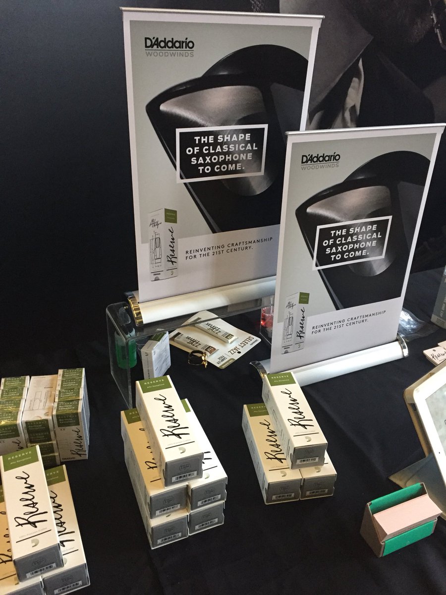 Spent the day helping people demo the new #dadarrioreserve mouthpieces at #NASA2018. Seriously impressed with these!