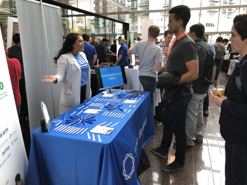 circlemd's tweet image. Networking is fun, getting sick isn’t. Stop by Circle Medical for some hand sanitizer and learn about on-site primary care in your office. (Our app is great too!) #atxstartupcrawl #capitalfactory #SXSW18