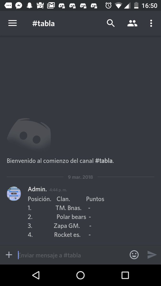 Están listos los grupos!!!  1/2