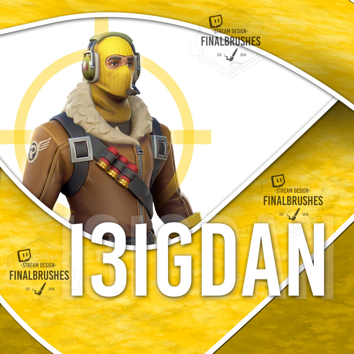 Finalbrushes's tweet image. Presenting a second impression of a #fortnite logo for @i3igDan

Changes:
- ✅📝added another font
- ✅🧐added the look of an eye
- ❌REMOVED riffle

©Finalbrushes - Individual design for your stream journey.
#twitch #supportsmallstreamers #game #retweet #support #community