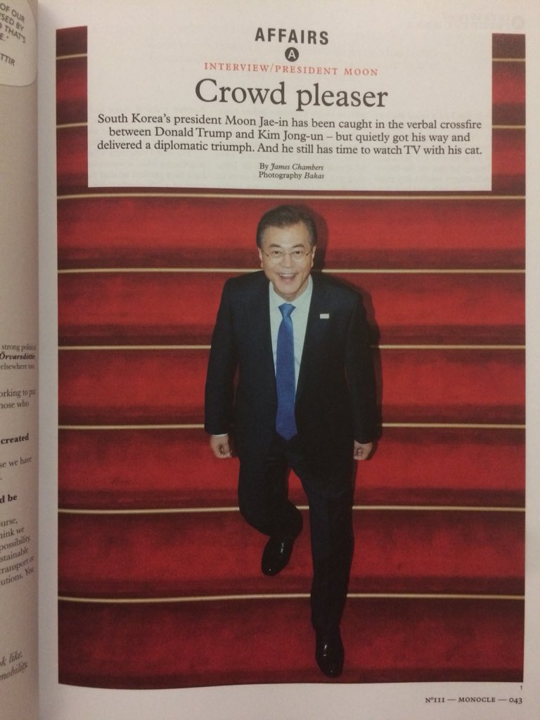 YounghaChang's tweet image. 모노클 3월호. 잡지의 대략 60페이지를 한국 소개에 할애. Monocle's March issue covers an in-depth analysis of S. Korea. #monocle #march2018 #issue111