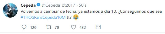mosbygotes's tweet photo. ¡Cambio de día! Vamos a por todas con #THOSFansCepeda10M

A por todas por nuestro niño 😍💙 https://t.co/3m96oPPECz
