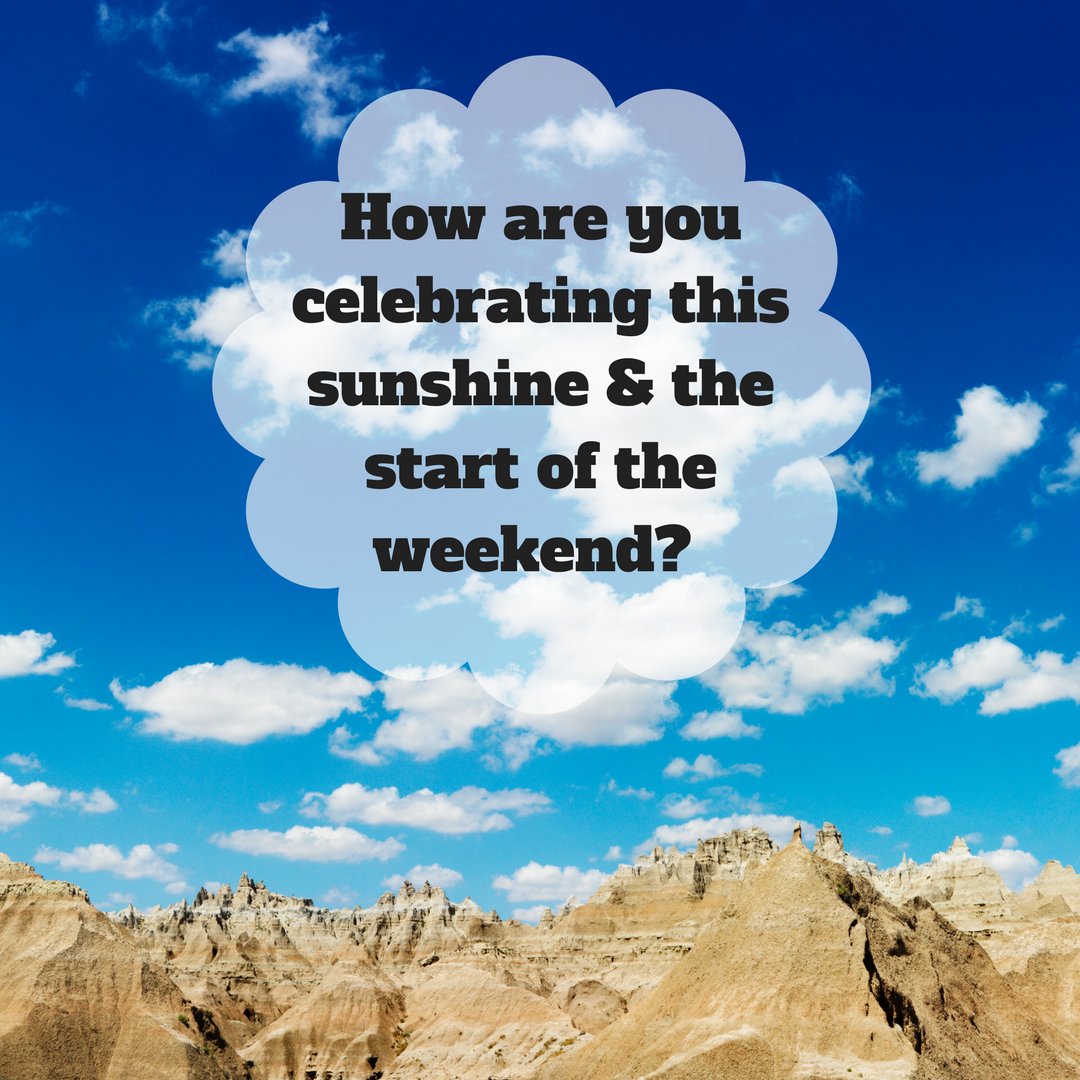 PJ_Moses_Lake's tweet photo. How are you celebrating this sunshine &amp; the start of the weekend? 
A. Getting Outdoors 
B. Spring Cleaning 
C. Pizza Party 
D. Other 

Don't forget to "Spring Forward" on Sunday!!! https://t.co/k9vv3rS3Nh