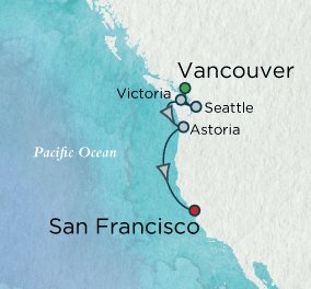 On this #luxury <a href="/crystalcruises/">Crystal Cruises</a> voyage in the #PacificNorthwest have your choice of 1 of 3 free amenities (value up to $1,200 per couple!) bit.ly/2oVT0Yk #cruisedeals #luxurytravel #crystalcruises #vancouver #sanfrancisco